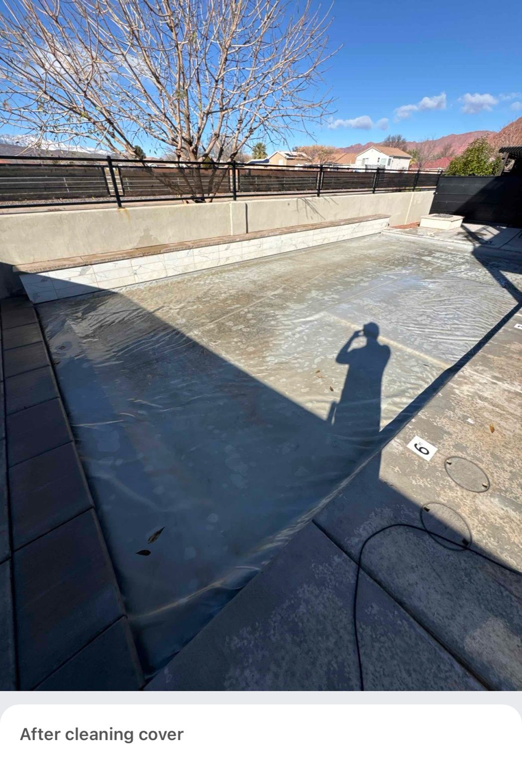Pool cover after cleaning